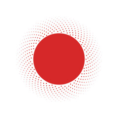 Sunny Halftone Logo Design Element, Stock vector illustration isolated on white background