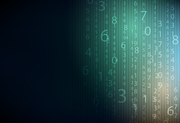 Abstract vector futuristic number technology background