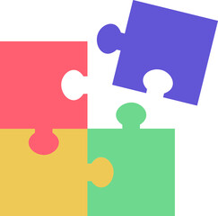 graphic illustration of puzzle, four pieces