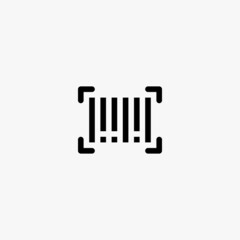 barcode icon. barcode vector icon on white background