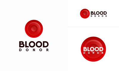 Blood Donor Logo designs template, Blood Donation Logo template icon vector