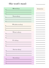 Planning Weekly Meals