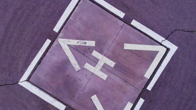 Drone taking off from home point in Birdseye view