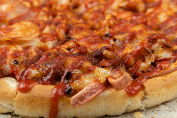 close up pizza