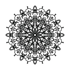 Vector round abstract circle. Mandala style