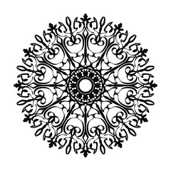 Vector round abstract circle. Mandala style