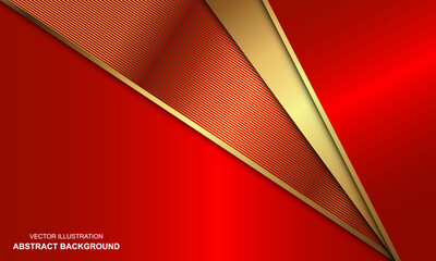 Luxury red background with golden lines combination