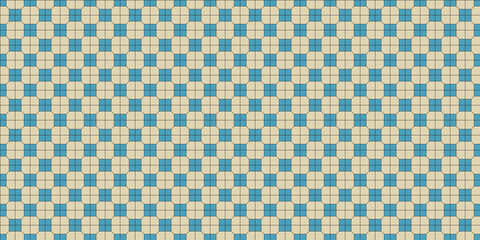 Vector seamless Hong Kong traditional vintage beige, blue pattern floor textured banner background