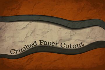 Crushed Paper Cut out Background vintage style old  aged ancient look with texture