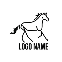 horse logo on white background