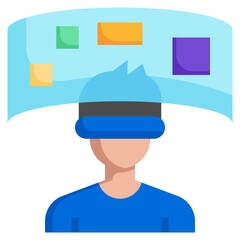 VIRTUAL REALITY flat icon