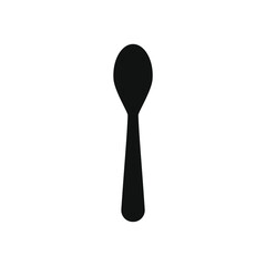 spoon icon on white background