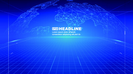 Line extension space point line Earth globalization international science and technology background