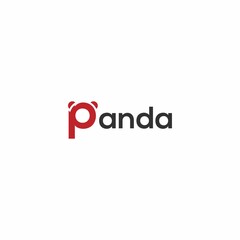 P letter for panda vector logo template