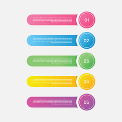 Obraz premium Gradient colorful infographic steps. - Vector.