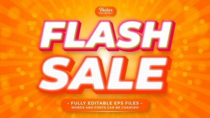 flash sale text effect editable eps cc. words and fonts can be changed - obrazy, fototapety, plakaty