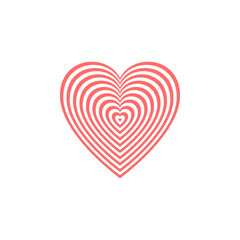heart shaped target. vector illustration