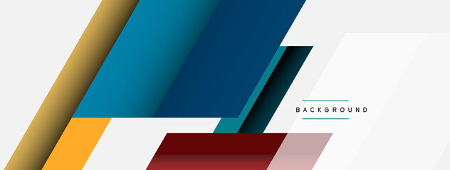 Vector background. Abstract overlapping color lines design with shadow effects. Illustration for wallpaper banner background or landing page