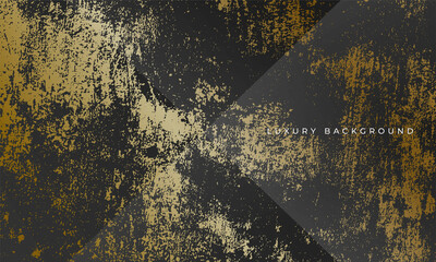 Luxury black and gold background with grunge marble texture. Distress rough concept.