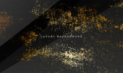 Luxury black and gold background with grunge marble texture. Distress rough concept.