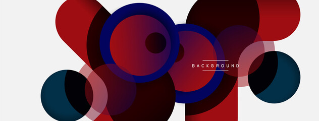 Creative geometric wallpaper. Minimal abstract background. Circles composition vector illustration for wallpaper banner background or landing page