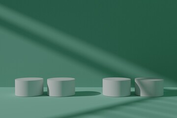 creative 3d podium stage for product showcase