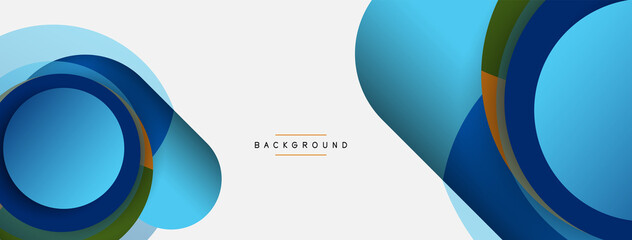 Creative geometric wallpaper. Minimal abstract background. Circles composition vector illustration for wallpaper banner background or landing page