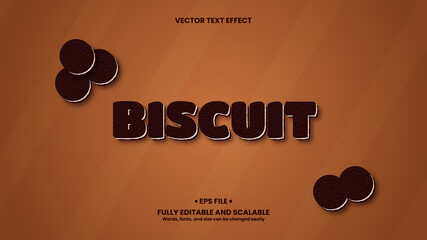 Biscuit 3d text effect