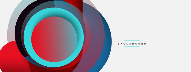 Circle and round shapes abstract background. Vector illustration for wallpaper banner background or landing page