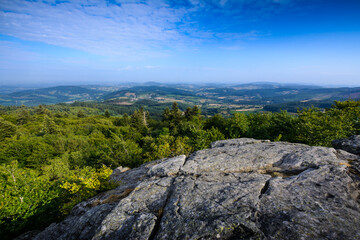 Vue panoramique depuis la Roche d'Ajoux, Beaujolais