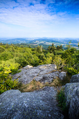 Vue panoramique depuis la Roche d'Ajoux, Beaujolais