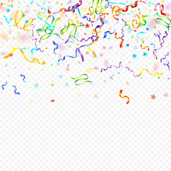 ribbon spiral confetti carnival color shine gift