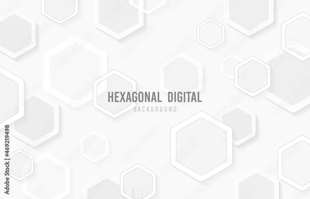 Poster abstract hexagonal pattern artwork template design decorative. digital futuristic template backgroun