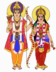  A beautiful illustrations of indian gods and goddeses