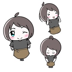 アルバイトイラスト　居酒屋の店員