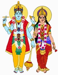  A beautiful illustrations of indian gods and goddeses