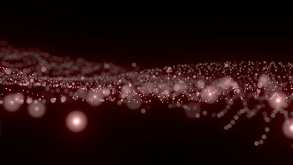 幻想的に輝く漂うパーティクル イルミネーション 赤 [別Verあり]