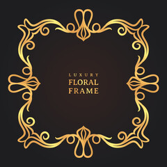 Elegant luxury vintage gold decorative frame