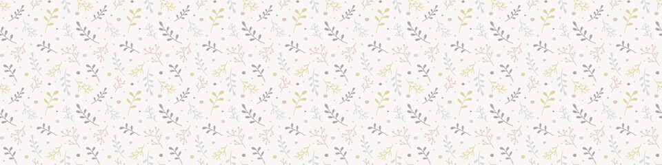 Seamless pattern with  Xmas branches. Christmas banner. Vector