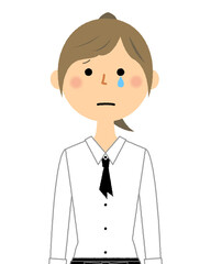 泣くカフェスタッフ