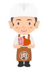 肉屋の店員