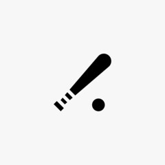 baseball bat icon. baseball bat vector icon on white background