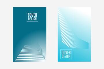 Cover design gradient blue color