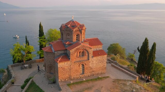 Church of St. John at Kaneo on the Lake Ohrid in Ohrid city, North Macedonia