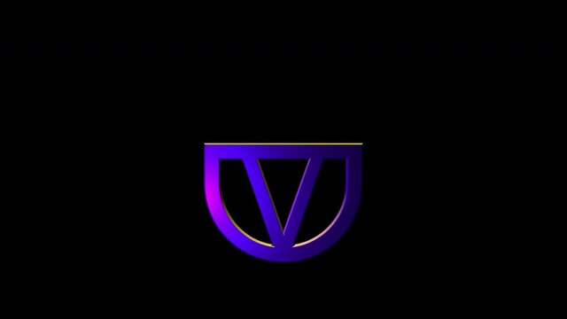 Alchemical Symbol For Crucible-2 Icon Animation. Purple text with alpha channel. Esoteric Alchemy symbology