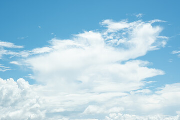 Many small clouds in blue sky.Summer cloudy.White clouds floating in the sky.