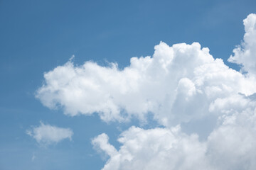 Many small clouds in blue sky.Summer cloudy.White clouds floating in the sky.