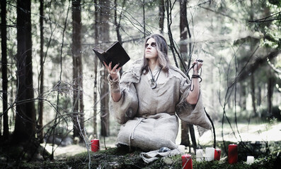 Fairy magician. A sorcerer with a glass sphere, a magical spell and a ritual. Elder with a staff...