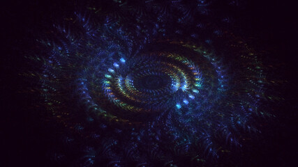 3D rendering abstract round light background