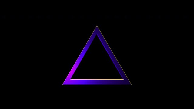 Alchemical Symbol For Fire Icon Animation. Purple text with alpha channel. Esoteric Alchemy symbology